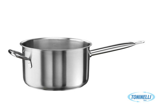 Pinti Inox Tender-Casseruola Fonda 1 Manico E 1 Maniglia Cm 28H16 Lt9 Inox 33900
