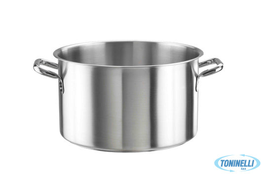 Pinti Inox Tender-Casseruola Fonda 2Manici Cm 24H14,5 Lt 6 Inox - 15514