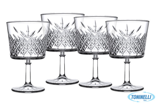 Pasabahce  Timeless - Confezione 4 Calici Cocktail Cl 26 Stelo Basso H.Cm 13,4 -