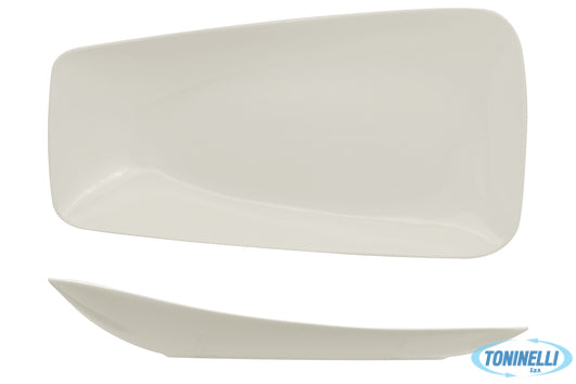 Ariane Fine Porcelain Vital Rectangle - Piatto Piano Cm 38X20,4 Asimmetrico - 22