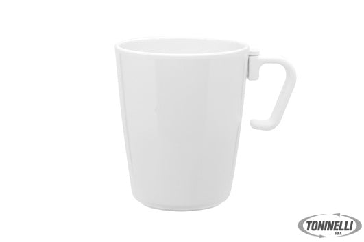 Vivenzi Produzioni Srl Vivenzi-Tazza Mug 300 Cc Con Manico Melamina Bianco V0418