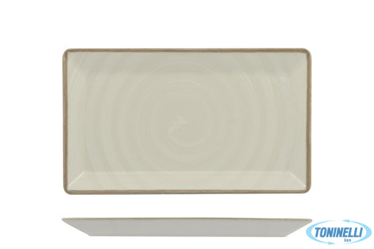 Saturnia  Vortex Bianco - Kimi Piatto Rettangolare Cm 26X15 - 22828