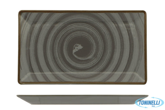 Saturnia  Vortex Grigio - Kimi Piatto Rettangolare Cm29X17,5 - 22838