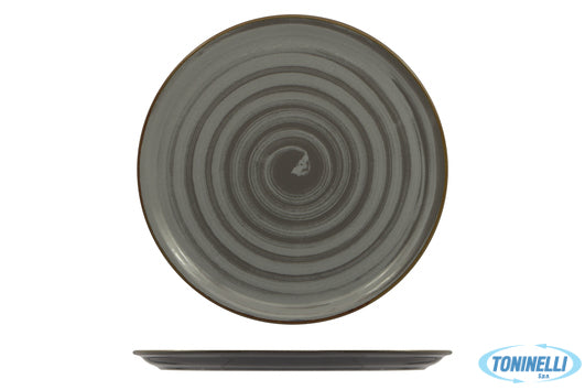 Saturnia  Vortex Grigio - Napoli Piatto Pizza Cm 33 - 22830