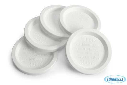 Dosen-Zentrale Zuchner Gmbh Weck - Confezione 5 Coperchi Plastica Bianchi Salva