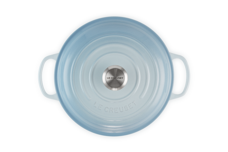 Tegame basso Evolution in ghisa vetrificata-30 cm-color coastal blu